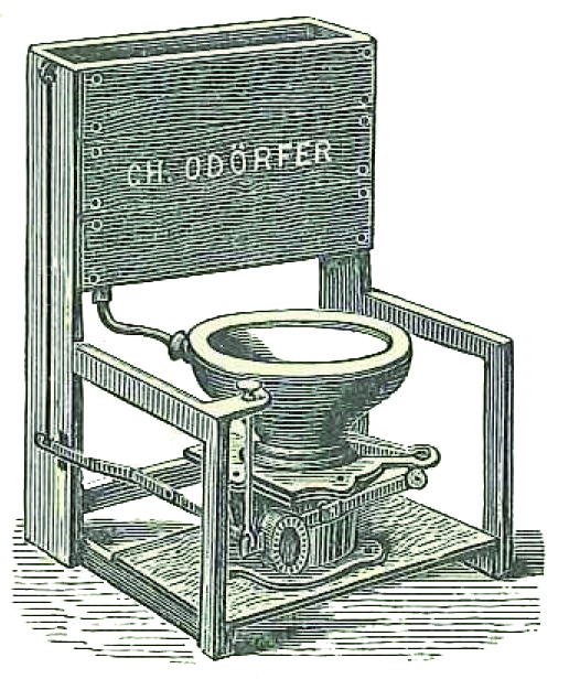   19. November - Welttoilettentag. < >Dieses Closett mit weier- Fayenceschale war eins der ersten WCs mit Wassersplung. < >  